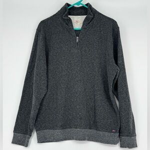 Faherty Charcoal 1/4 Zip Pullover Sweater